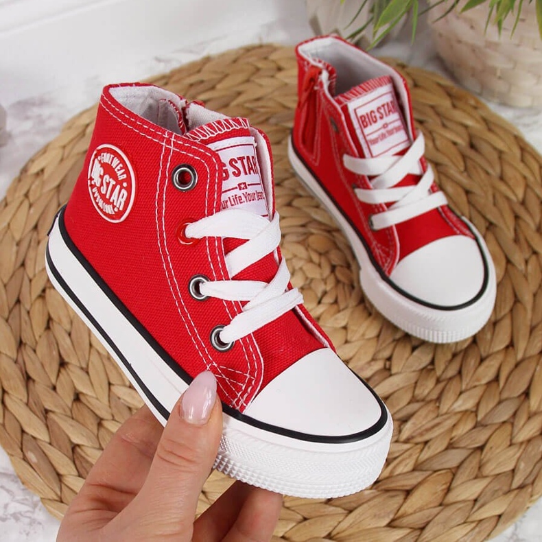 Kinderturnschuhe mit Reißverschluss rot Big Star HH374086 1
