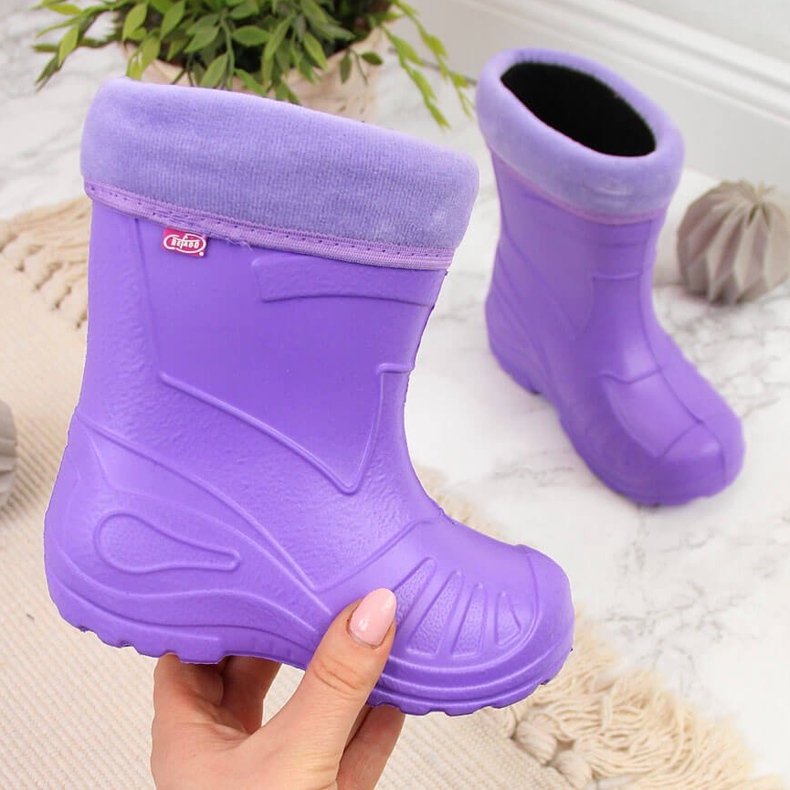 Schneestiefel für Mädchen mit lila Befado-Socke violett 1
