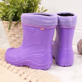 Schneestiefel für Mädchen mit lila Befado-Socke violett 2