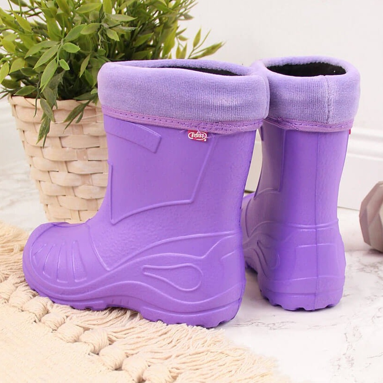 Schneestiefel für Mädchen mit lila Befado-Socke violett 2