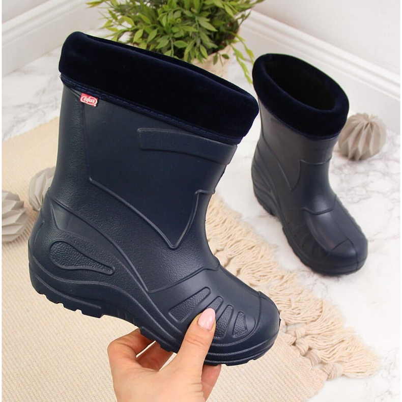 Kinder-Schneestiefel mit abnehmbarem Wärmer, marineblauer Befado 1