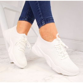 Weiße Filippo Damen Socken Sportschuhe 1