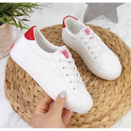 Kinderturnschuhe niedrig Öko-Leder weiß Big Star DD374134 1