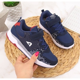 American Club marineblaue Sportschuhe für Kinder mit Klettverschluss navy blau 1