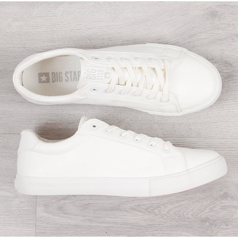 Herren-Low-Top aus weißem Kunstleder Big Star II174028 1