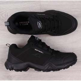 Schwarze wasserdichte Trekkingschuhe von American Club 1