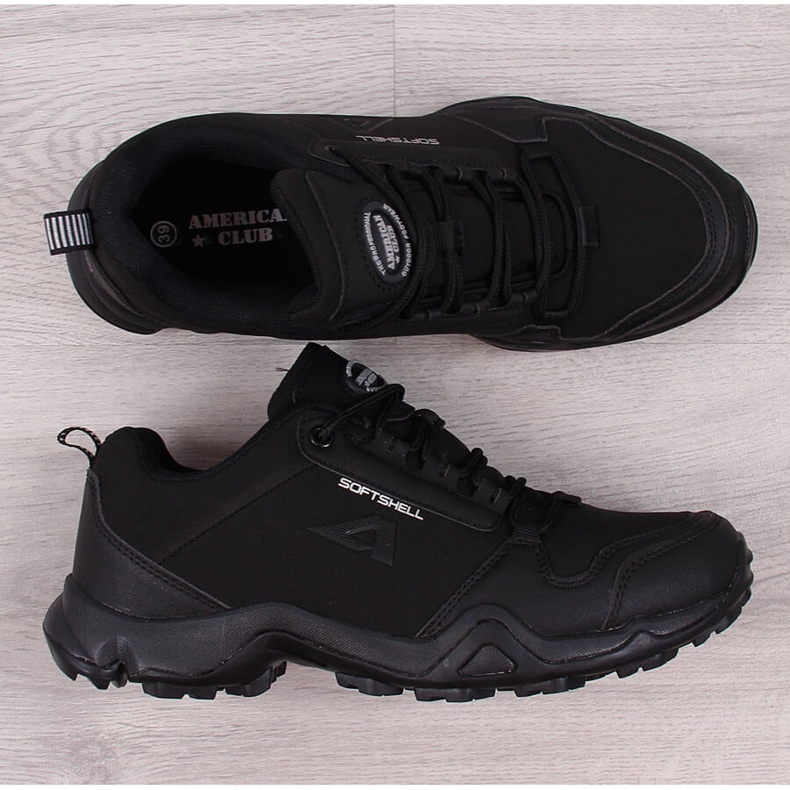 Schwarze wasserdichte Trekkingschuhe von American Club 1