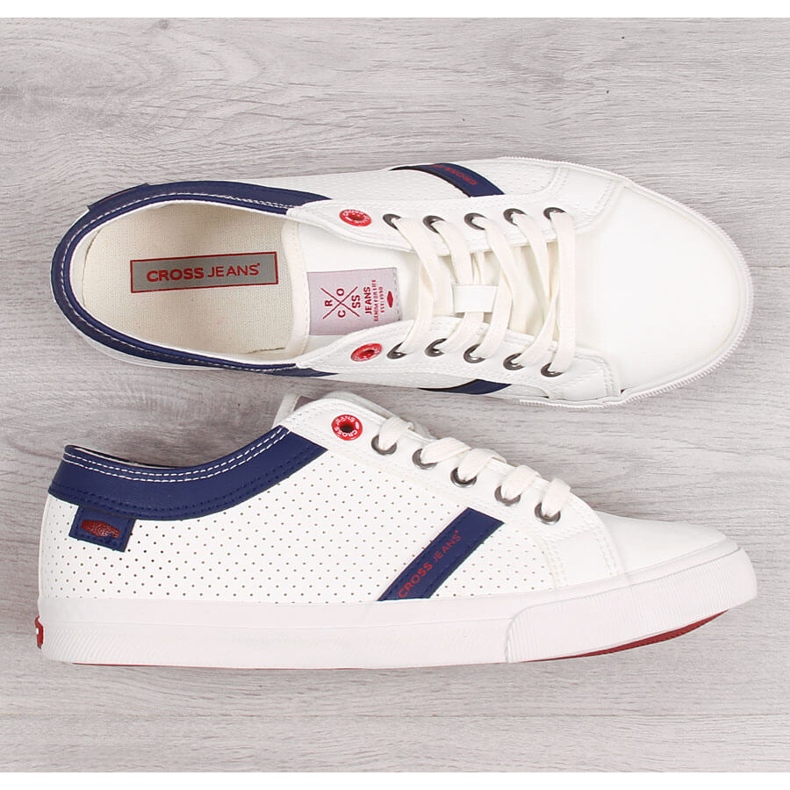 Niedrige Herren-Sneaker aus Öko-Leder in Weiß Cross Jeans II1R4005C 1