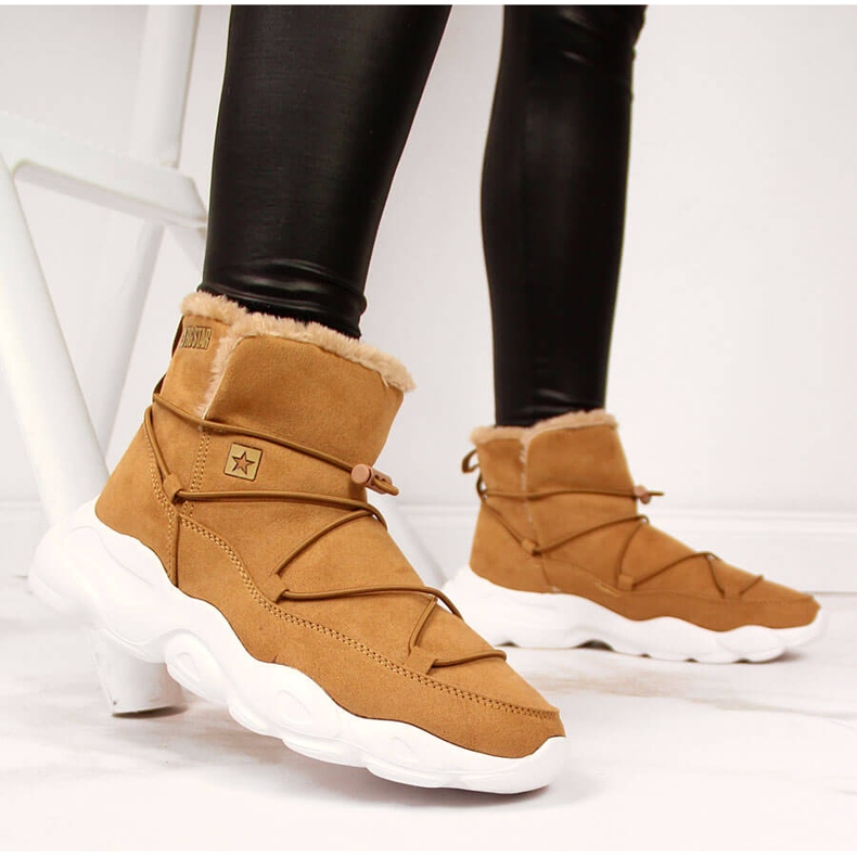 Damen Schneestiefel Kamel Big Star II274266 braun 2