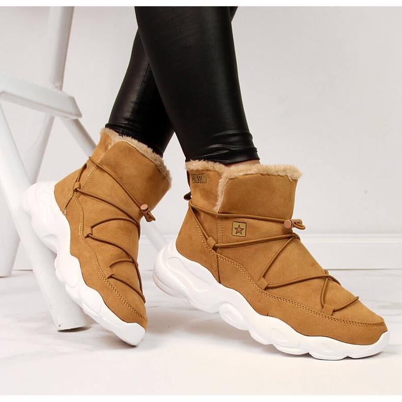 Damen Schneestiefel Kamel Big Star II274266 braun 1