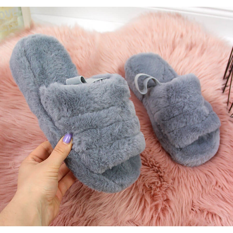 Graue Damenhausschuhe von Seastar home grau 2