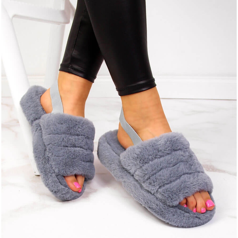 Graue Damenhausschuhe von Seastar home grau 1