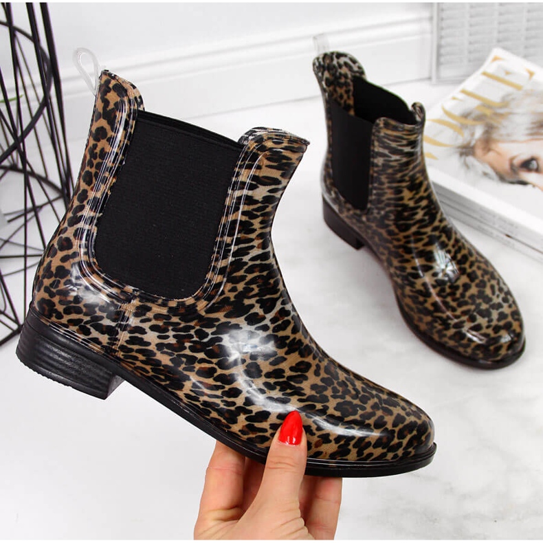 Damen Galoschen Chelsea Boots Leopard braun T.Sokolski 2
