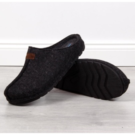 Herrenhausschuhe aus Filz schwarze Pantoffeln Panto Fino II167010 2