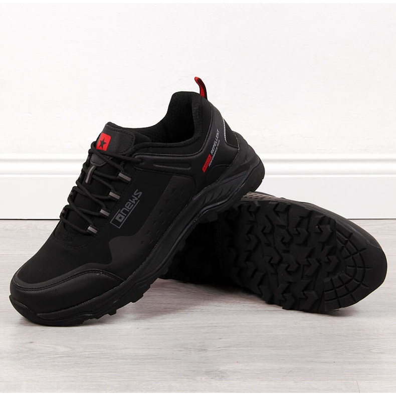 Herren Wanderschuhe wasserdicht schwarz NEWS 1