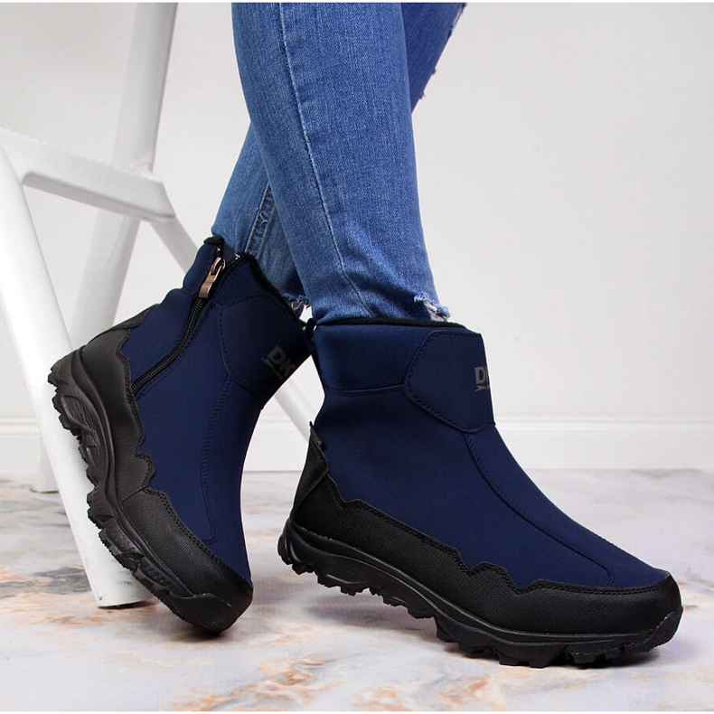 Wasserdichte marineblaue DK-Schneestiefel 1