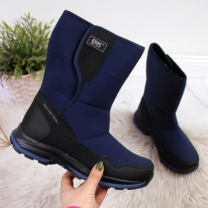 Wasserdichte Schneestiefel für Damen mit Klettverschluss marineblau DK 2