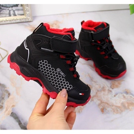 American Club schwarze wasserdichte Schneestiefel für Kinder 1