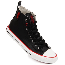 Herren-High-Top-Sneakers mit schwarzem Eco-Leder Big Star JJ174070 1