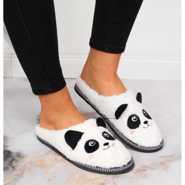 Damenhausschuhe Haustiere Panda Galop weiß 5