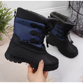 Dunkelblaue Schneeschuhe für Kinder Galop schwarz marineblau 1