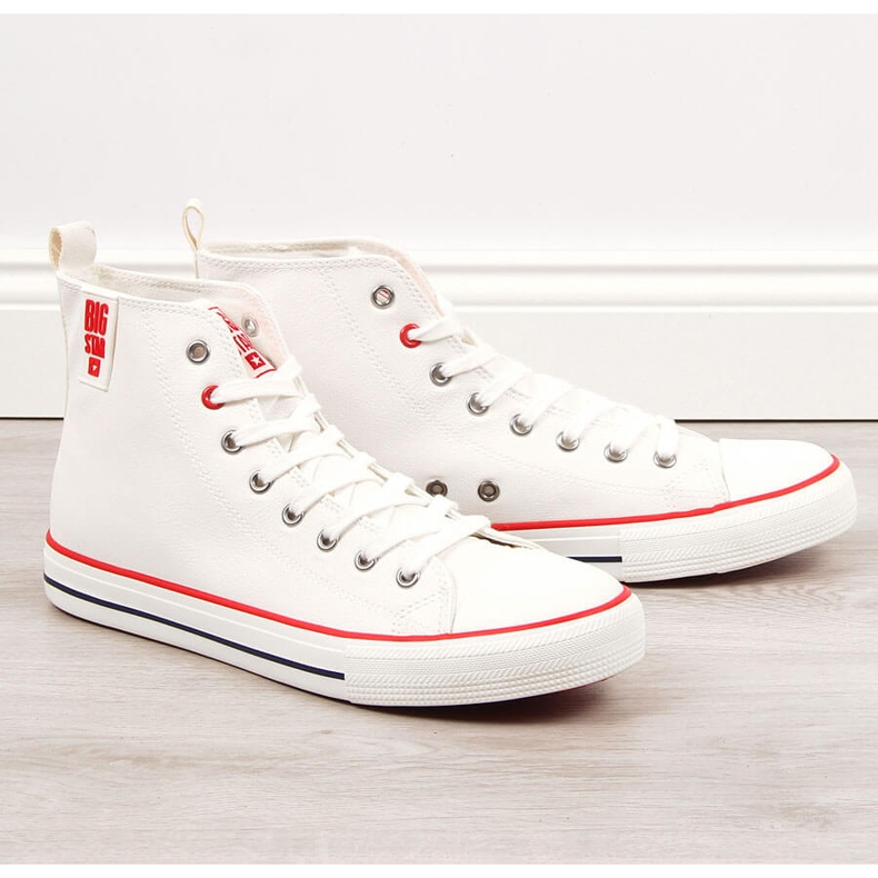 Hohe Herren-Sneaker aus Kunstleder in Weiß Big Star JJ174071 1