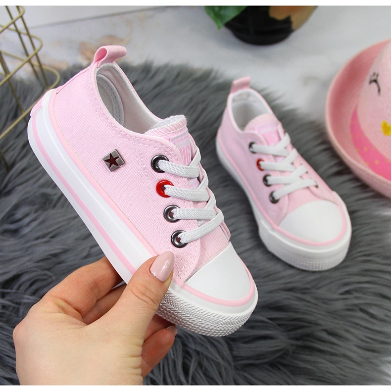 Mädchensneaker mit rosafarbenen Gummibändern Big Star HH374093 1