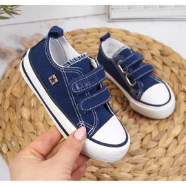 Kinderturnschuhe mit Klettverschluss marineblau Big Star HH374097 navy blau 1