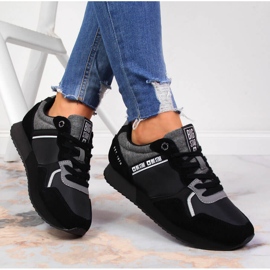 Sportschuhe aus schwarzem Leder Big Star JJ274284 1