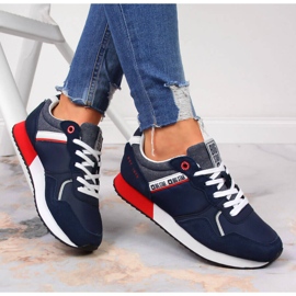 Marineblaue Sportschuhe aus Leder Big Star JJ274285 1