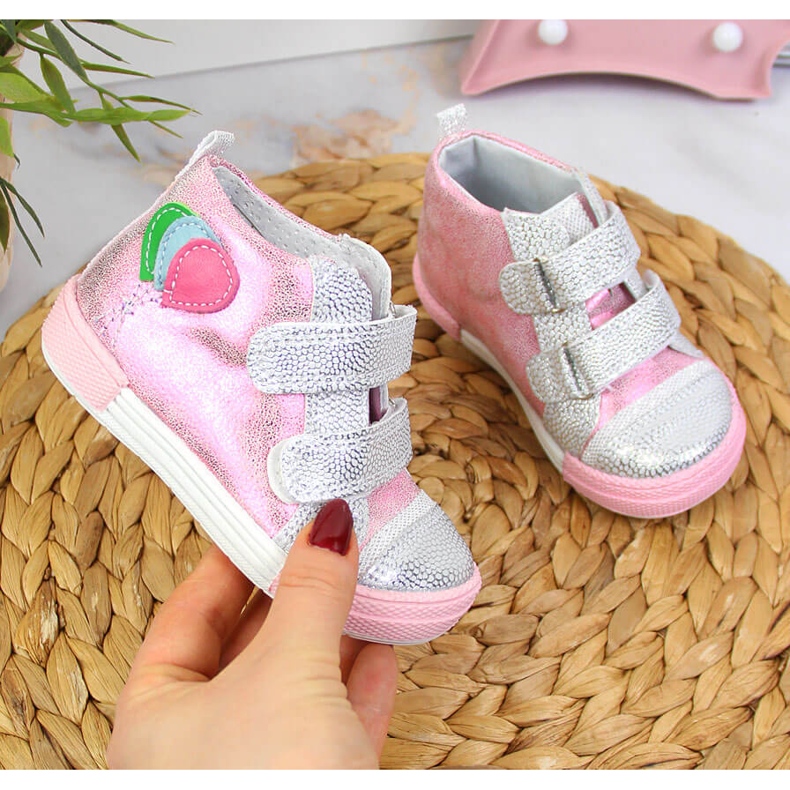 Mädchenschuhe mit Klettverschluss Kornecki 6790 rosa 1