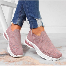 Damen Sportschuhe schlüpfen auf rosa Potocki 1