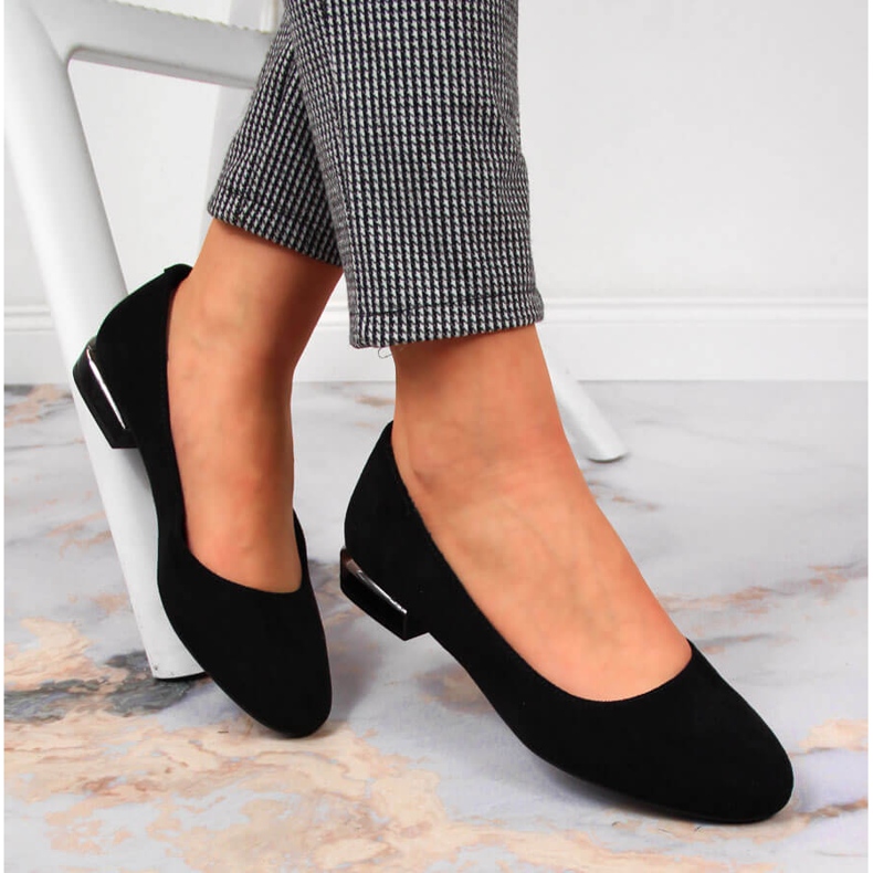 Schwarze Damen High Heels Ballerinas Sergio Leone 1