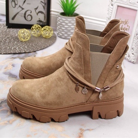 Schwarze Jodhpur-Stiefel für Damen, beige, Filippo 2