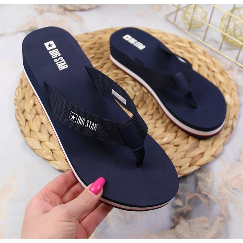 Flip-Flops auf dem Keil Big Star JJ274A331 blau 1