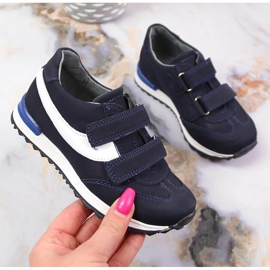 Jungenschuhe mit Klettverschluss marineblau Kornecki 6122 navy blau 1