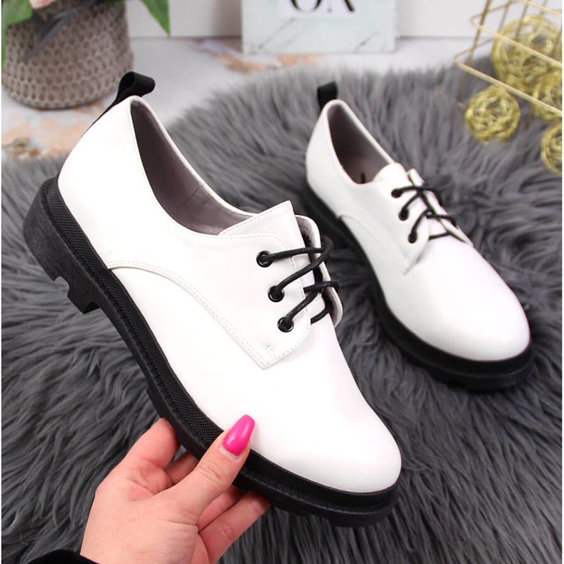 S.Barski Damen-Schnürschuh, weiß S. Barski 1