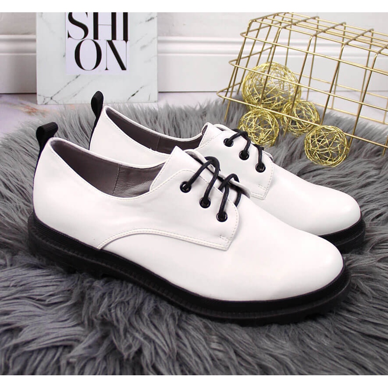 S.Barski Damen-Schnürschuh, weiß S. Barski 2