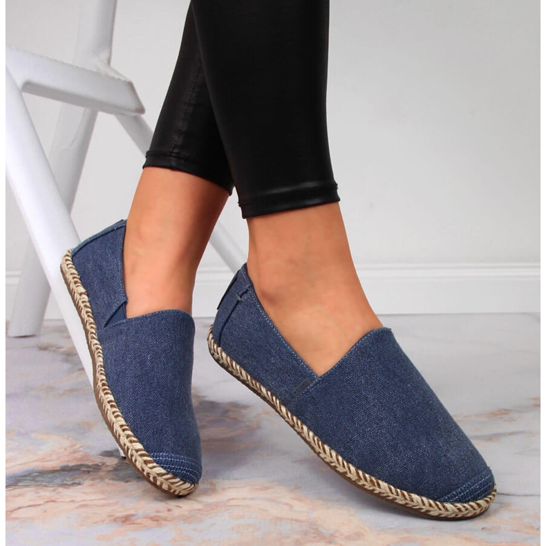 Big Star JJ274902 Denim-Espadrilles für Damen navy blau 1