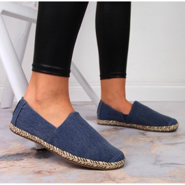 Big Star JJ274902 Denim-Espadrilles für Damen navy blau 2