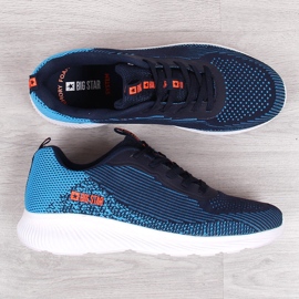 Marineblaue Sportschuhe für Herren Big Star JJ174284 1