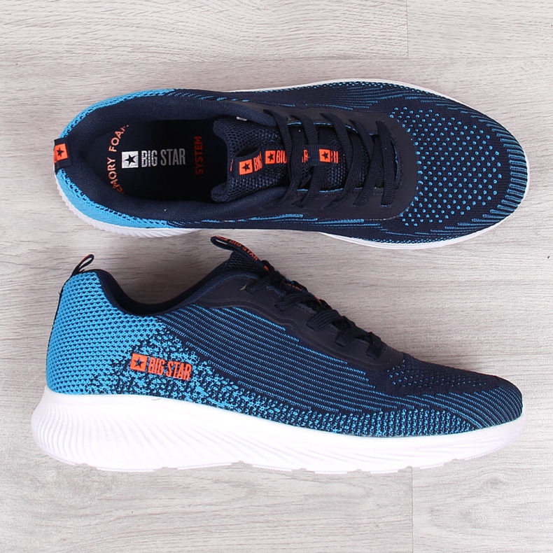 Marineblaue Sportschuhe für Herren Big Star JJ174284 1