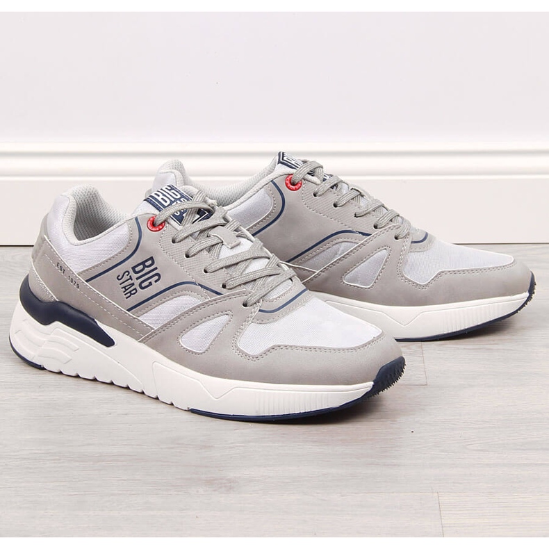Graue Freizeitsportschuhe für Herren Big Star JJ174276 1