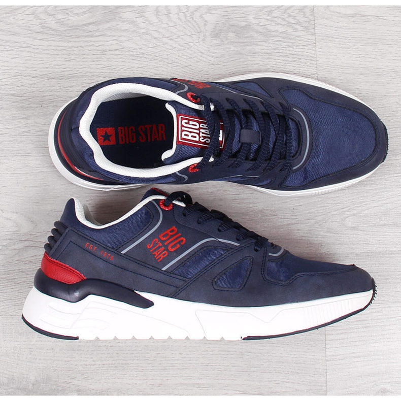 Lässige marineblaue Sportschuhe für Herren Big Star JJ174277 1