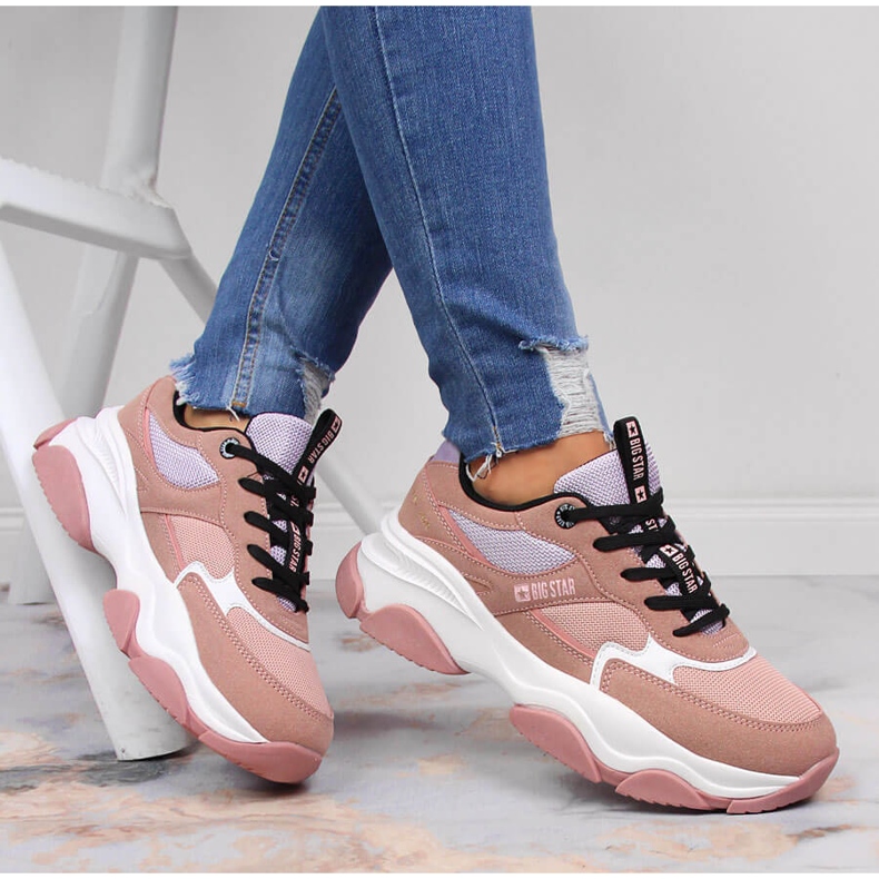 Sportliche Turnschuhe für Damen Rosa Big Star JJ274577 1