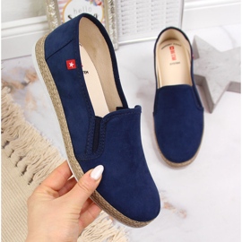 Damen Espadrilles zum Hineinschlüpfen Marineblau Big Star JJ276003 1