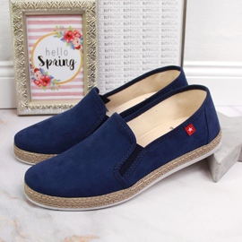 Damen Espadrilles zum Hineinschlüpfen Marineblau Big Star JJ276003 2