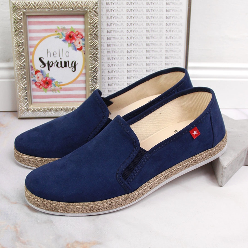 Damen Espadrilles zum Hineinschlüpfen Marineblau Big Star JJ276003 2