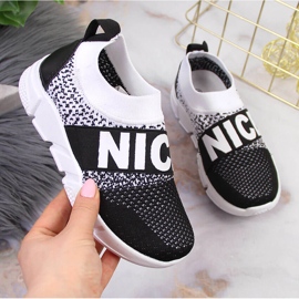 McKeylor Sportschuhe zum Hineinschlüpfen für Kinder schwarz-weiss 1