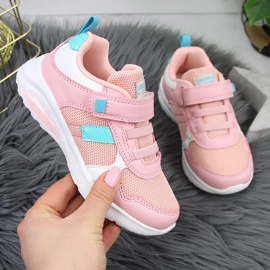 Pinker American Club Sportschuh für Mädchen mit Klettverschluss rosa 1